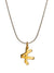 silver gold plated pendant letter : A