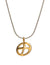 silver gold plated pendant letter : t