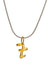 silver gold plated pendant letter : u