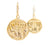 medallion earrings SILVER AND gold PLATED