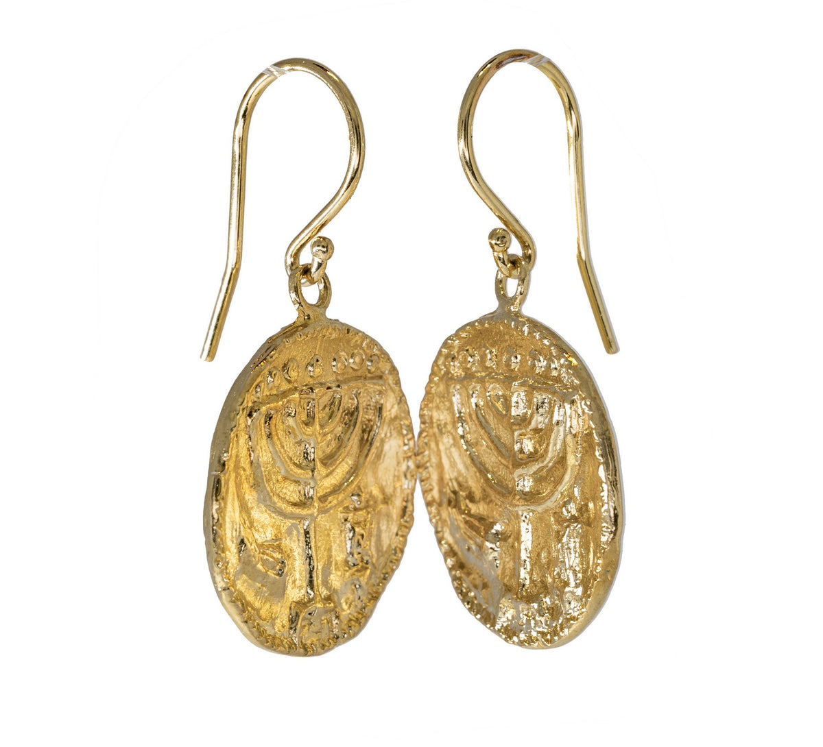 Medallion Earrings silver and gold