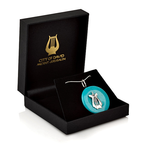 David’s Harp Round Turquoise Necklace