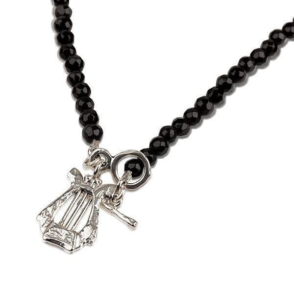 David&#39;s Harp Black Onyx Necklace.