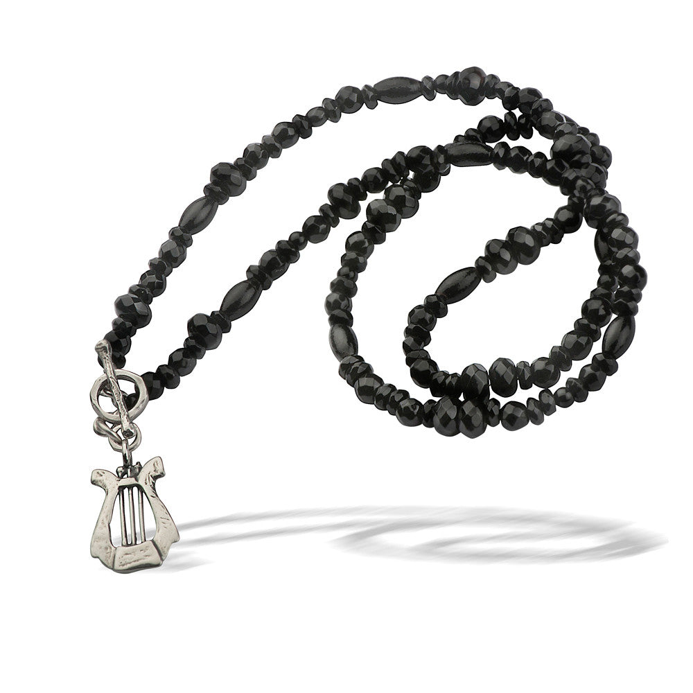 David&#39;s Harp Black Onyx Necklace.