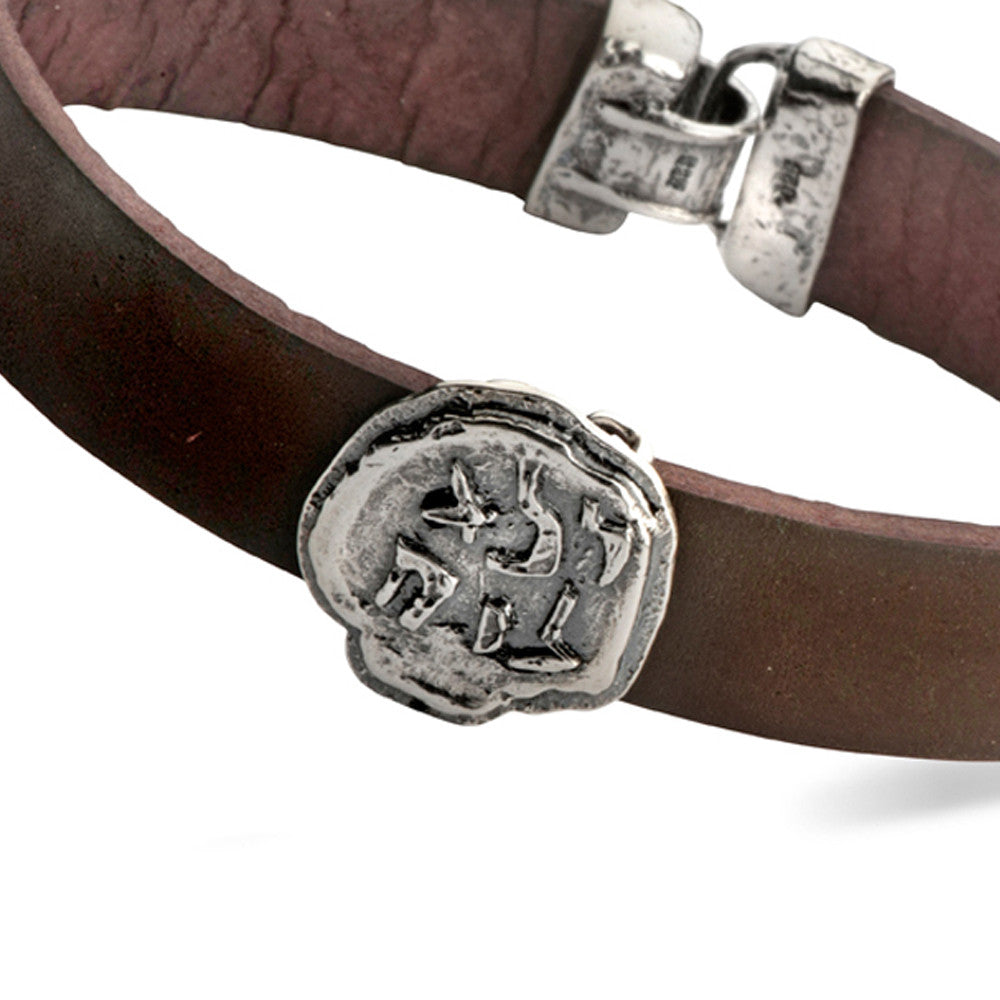 Men&#39;s Pure for God Leather Bracelet
