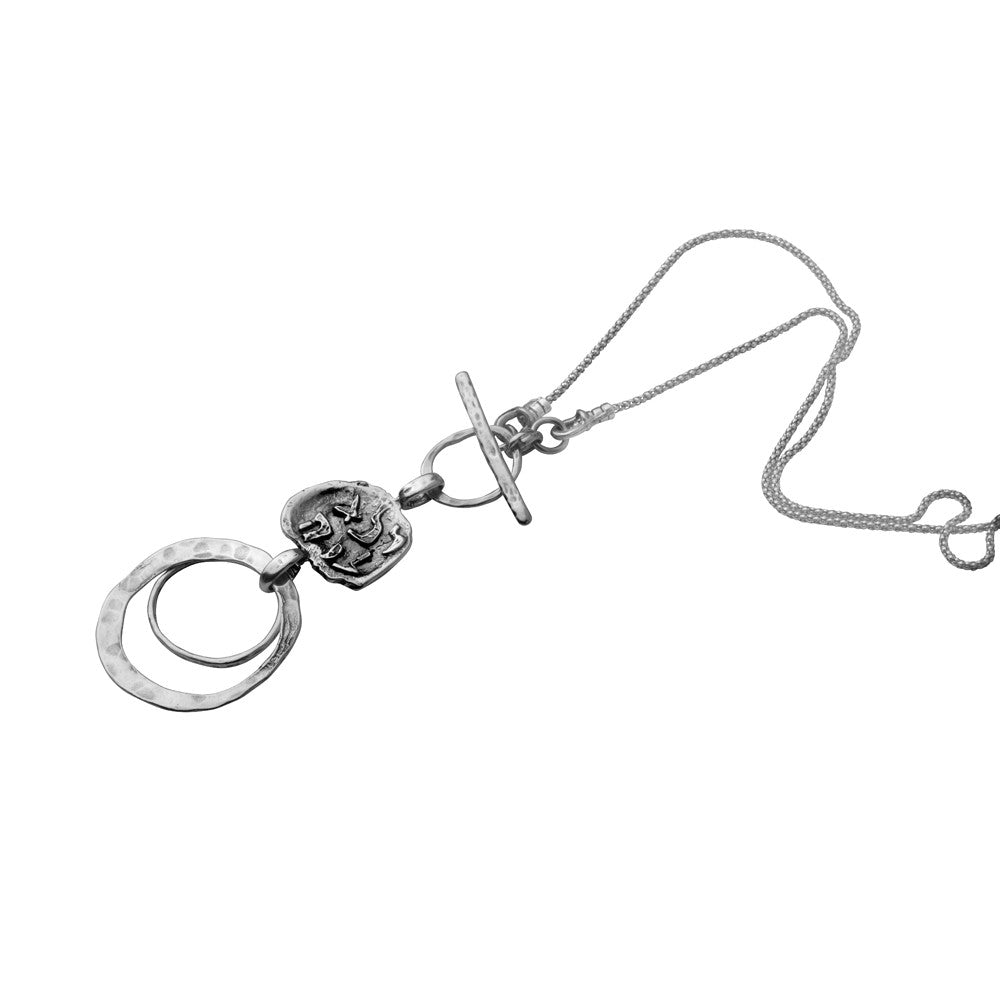 Pure for God Silver Hoop Necklace