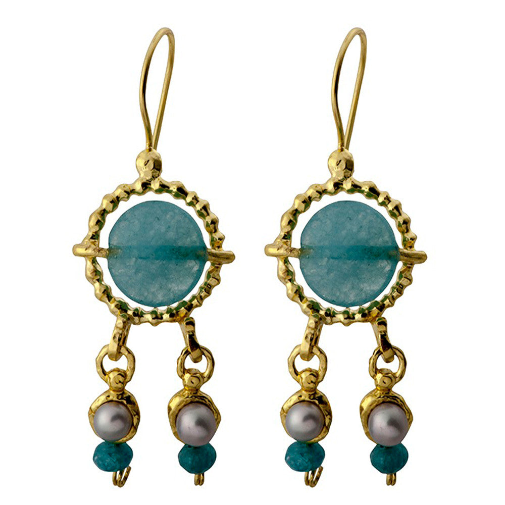 Queen Helene Aqua Quartz Earrings