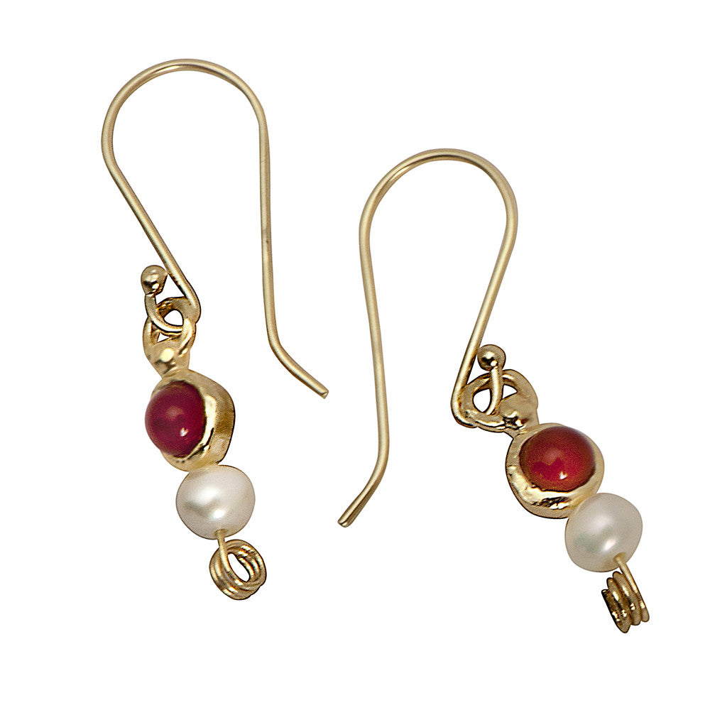 Queen Helene Orange Gemstone Earrings