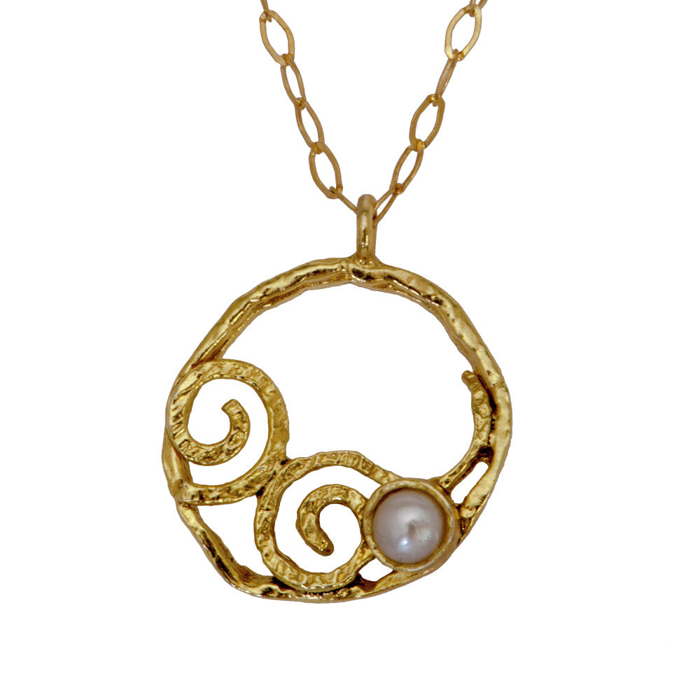 Royal Capital Hoop Necklace