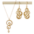 Royal Capital Drop Necklace and Earrings Set