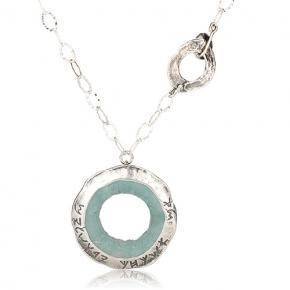 Ancient Hebrew Roman Glass Pendant Necklace