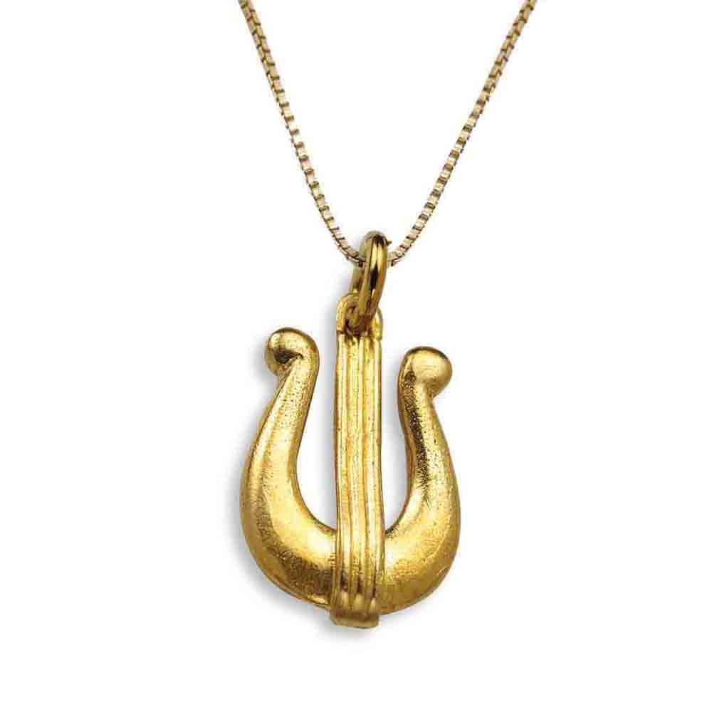 David's Harp 14K Gold Necklace