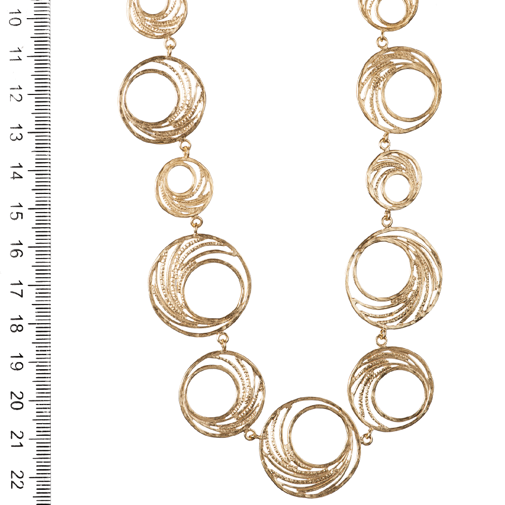 Bell Hoop Necklace with 11 Hoops