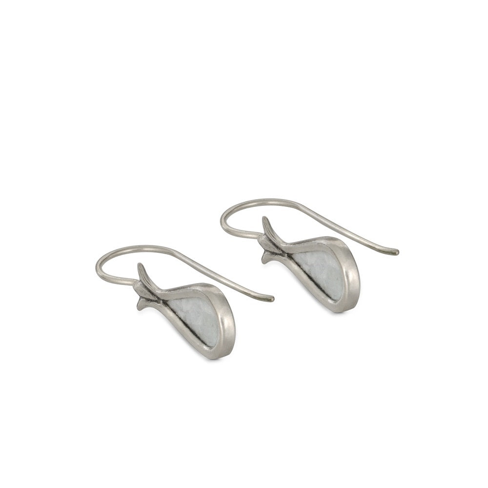 David’s Harp Silver Roman Glass Earrings