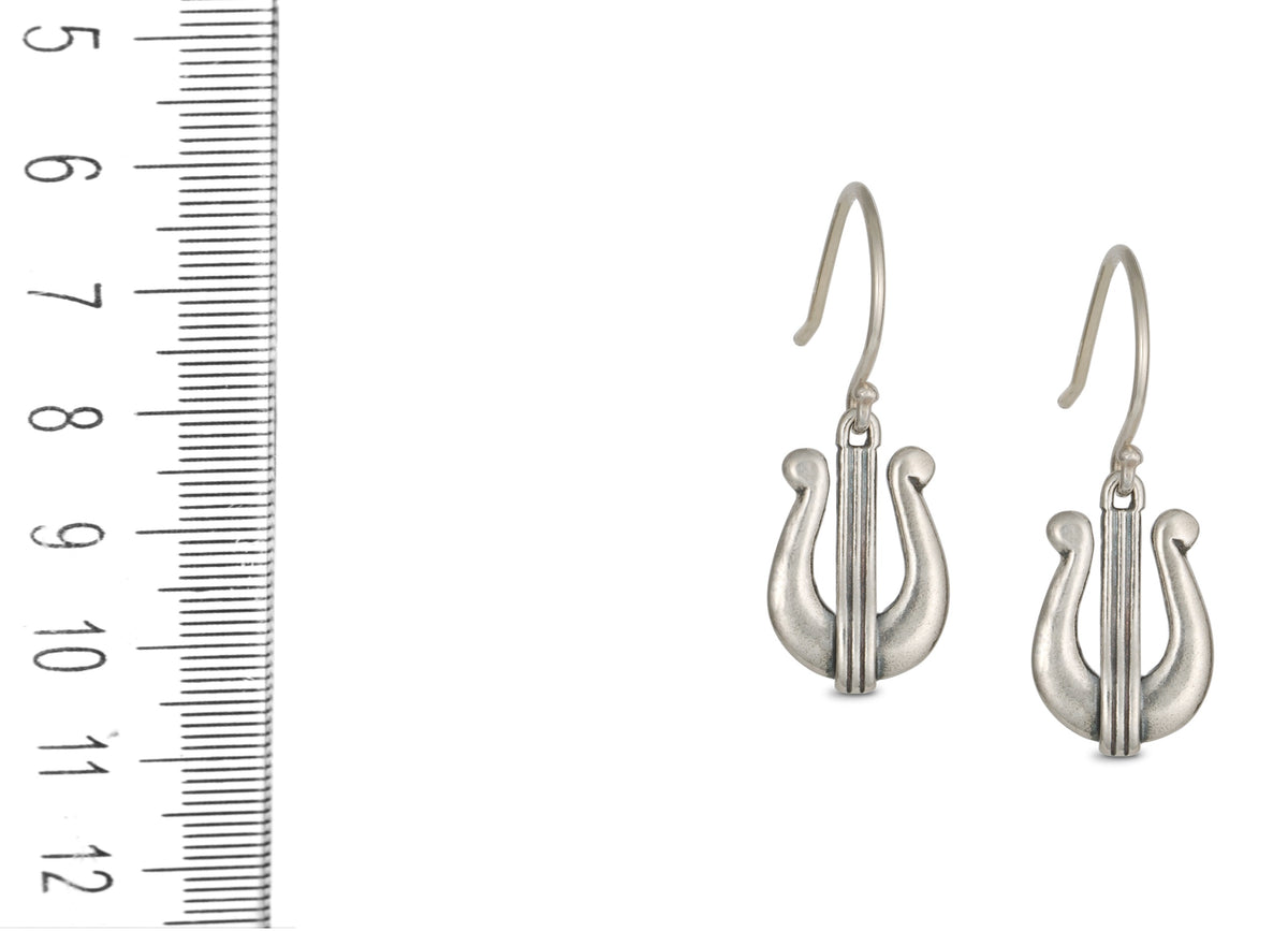 David&#39;s Harp Silver Drop Earrings