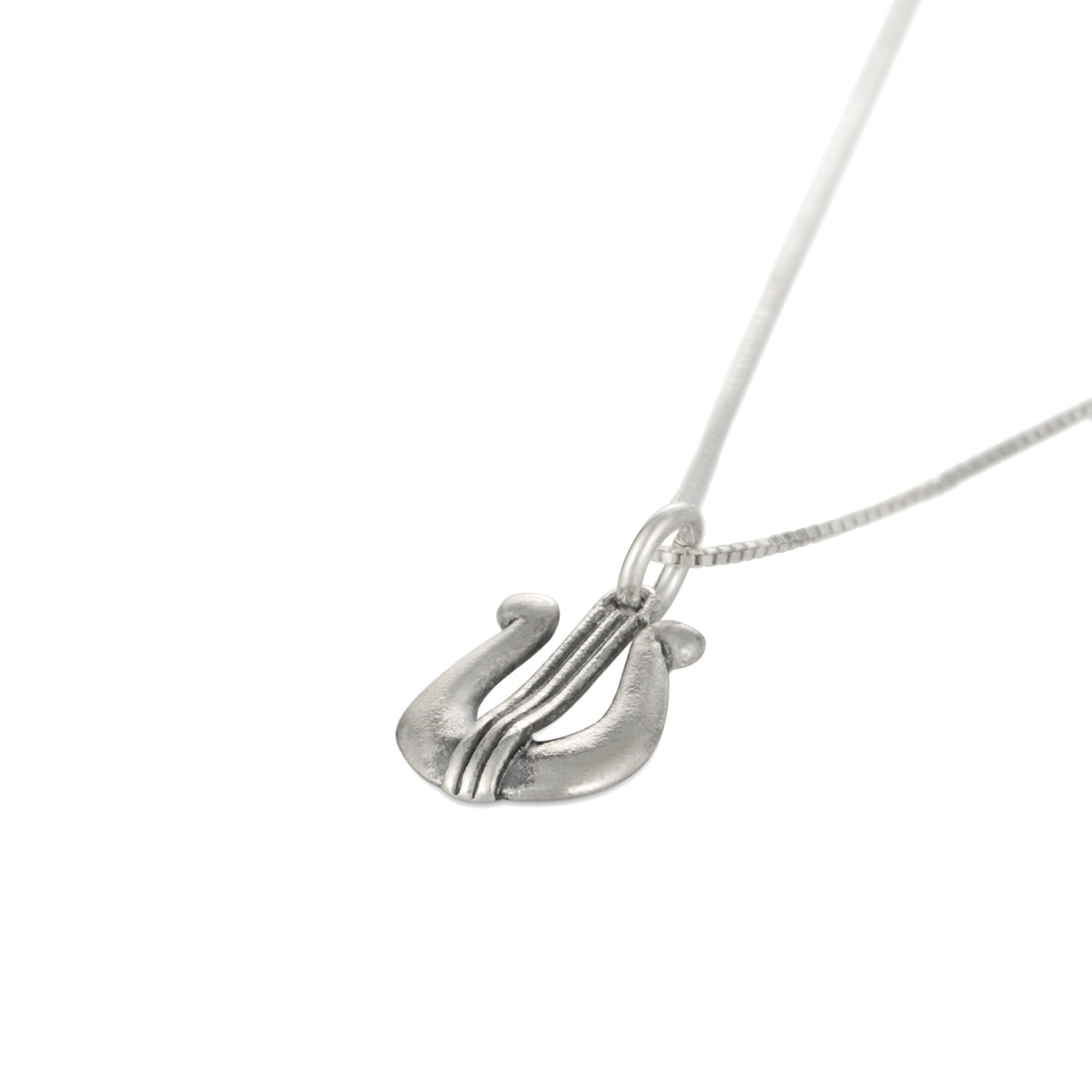 DAVID&#39;S HARP SILVER NECKLACE