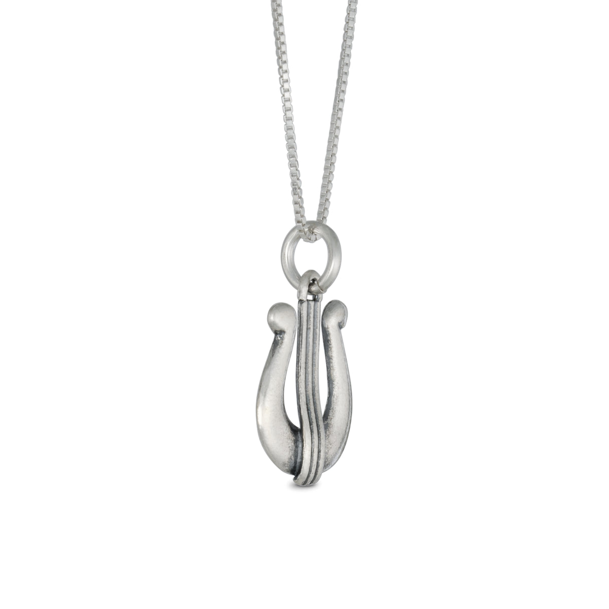 DAVID&#39;S HARP SILVER NECKLACE