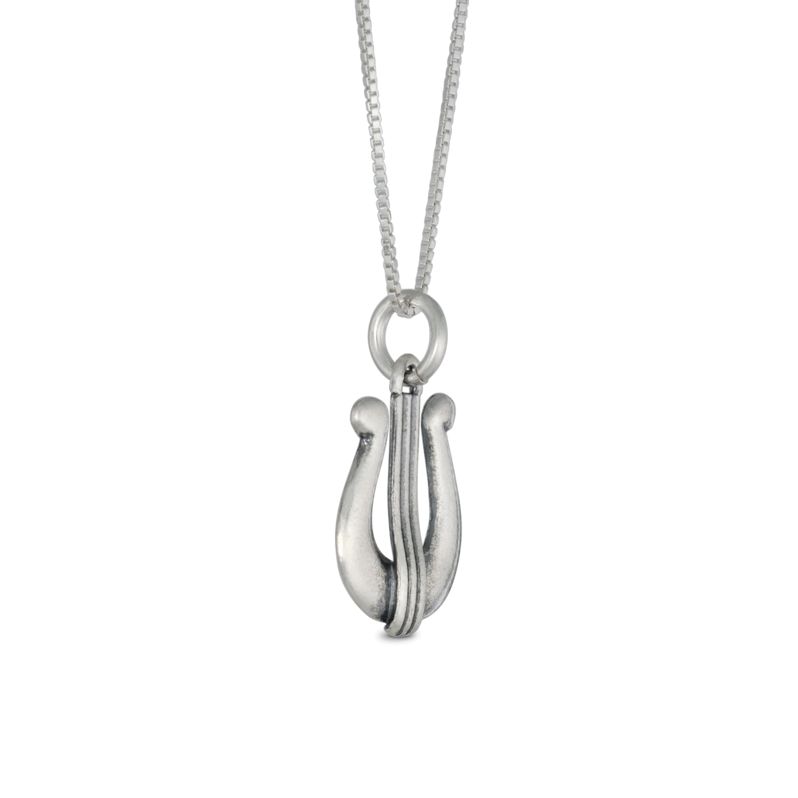 DAVID'S HARP SILVER NECKLACE