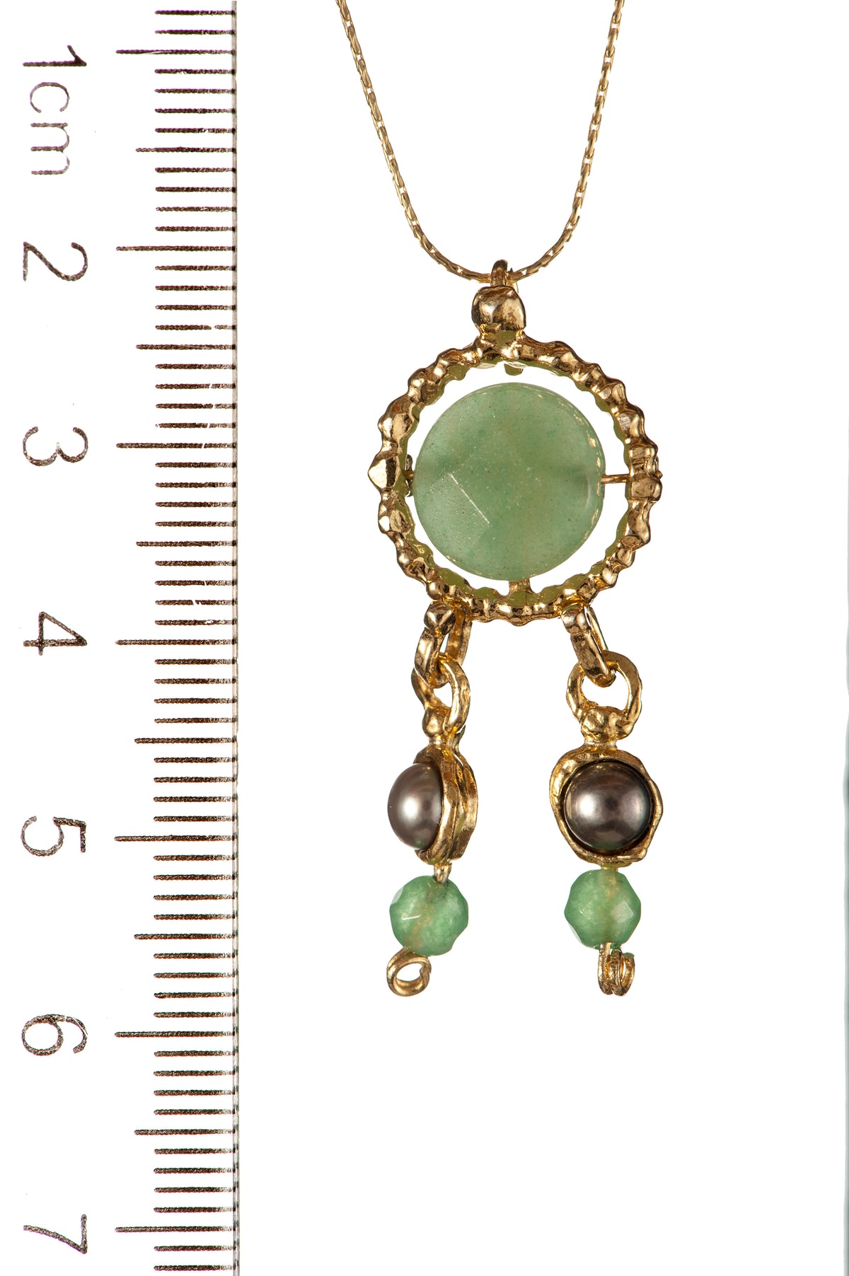 Queen Helene Aqua green stone necklace