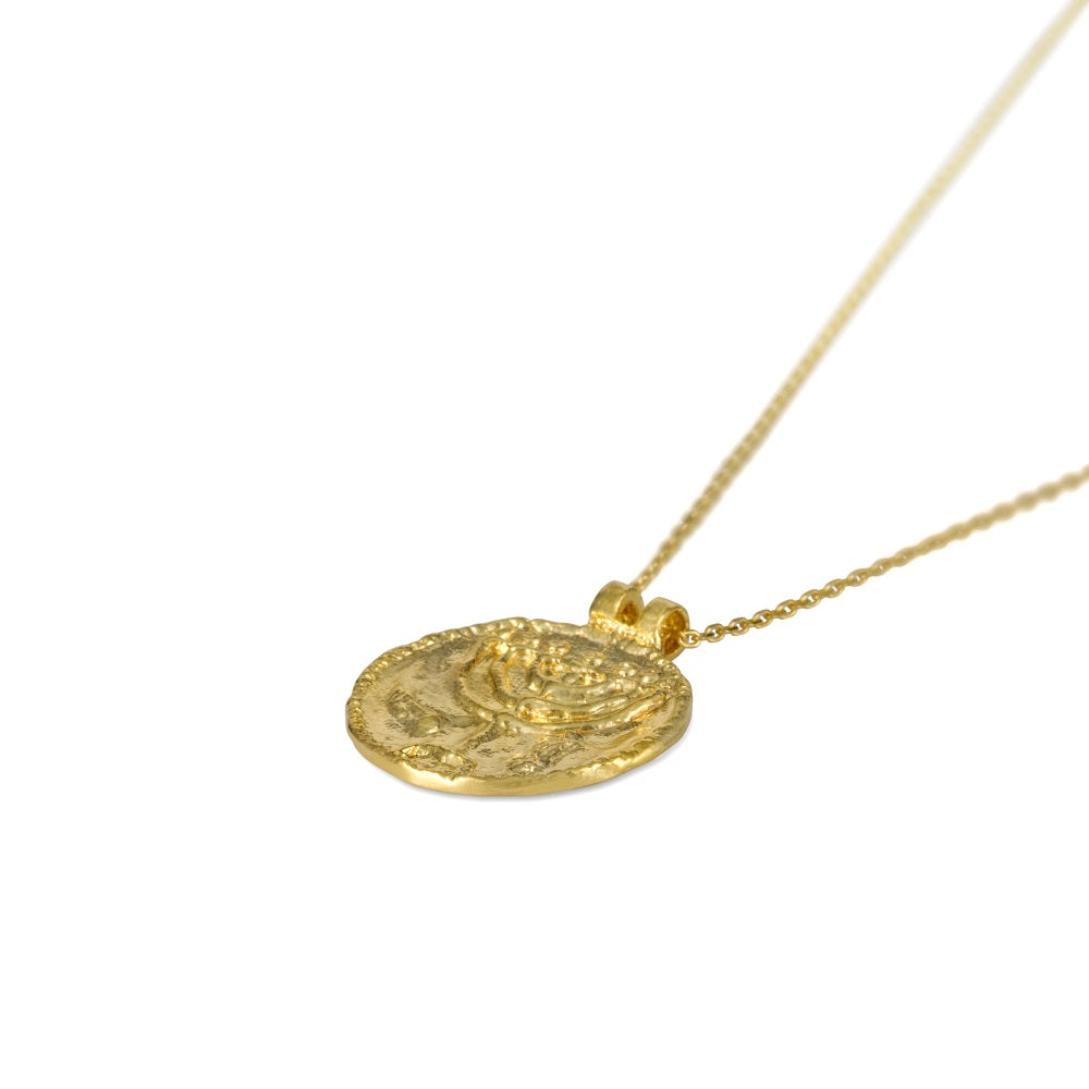 Menorah Medallion Necklace