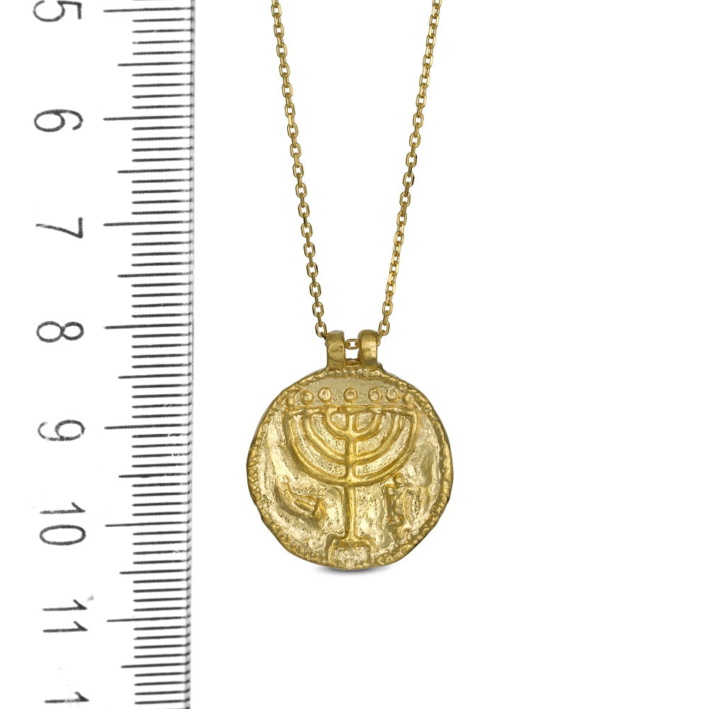 Menorah Medallion Necklace