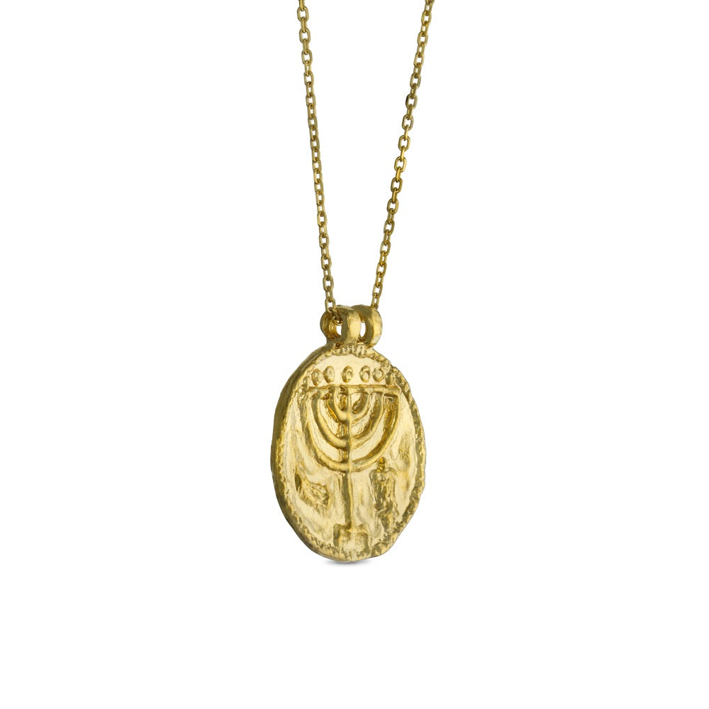 Menorah Medallion Necklace