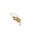 Golden Bell Earrings in Gold Plated Silver with White Pearls