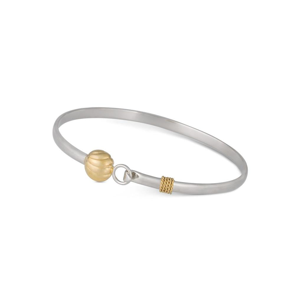 Golden Bell Bracelet with Closure in Silver with silver or Gold Plated Bell and Pearl