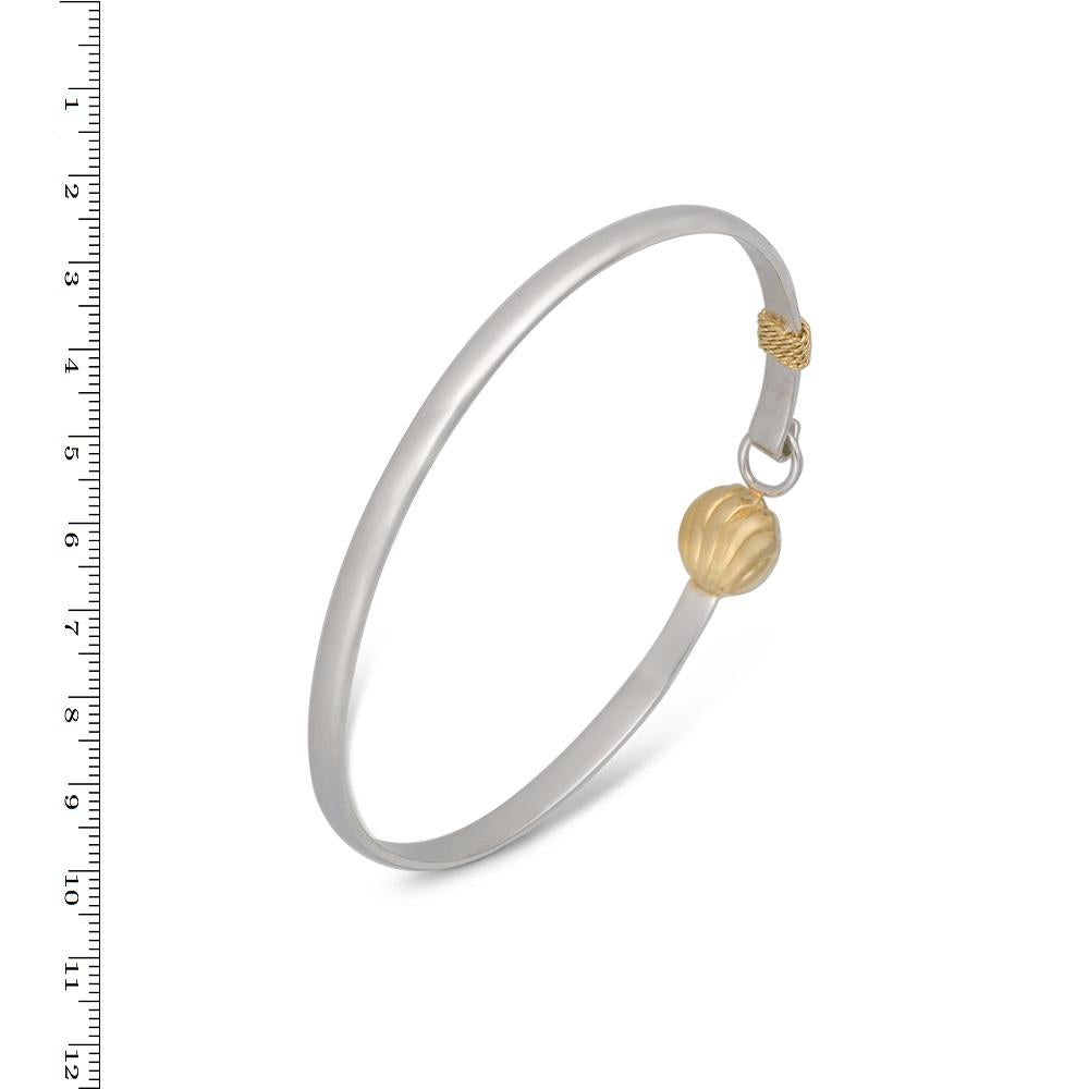 Golden Bell Bracelet with Closure in Silver with silver or Gold Plated Bell and Pearl