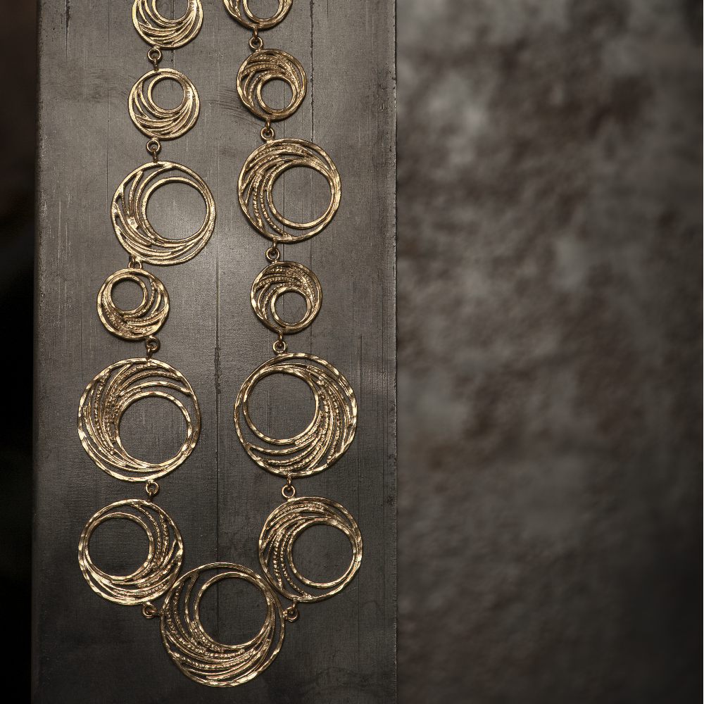 Bell Hoop Necklace with 11 Hoops