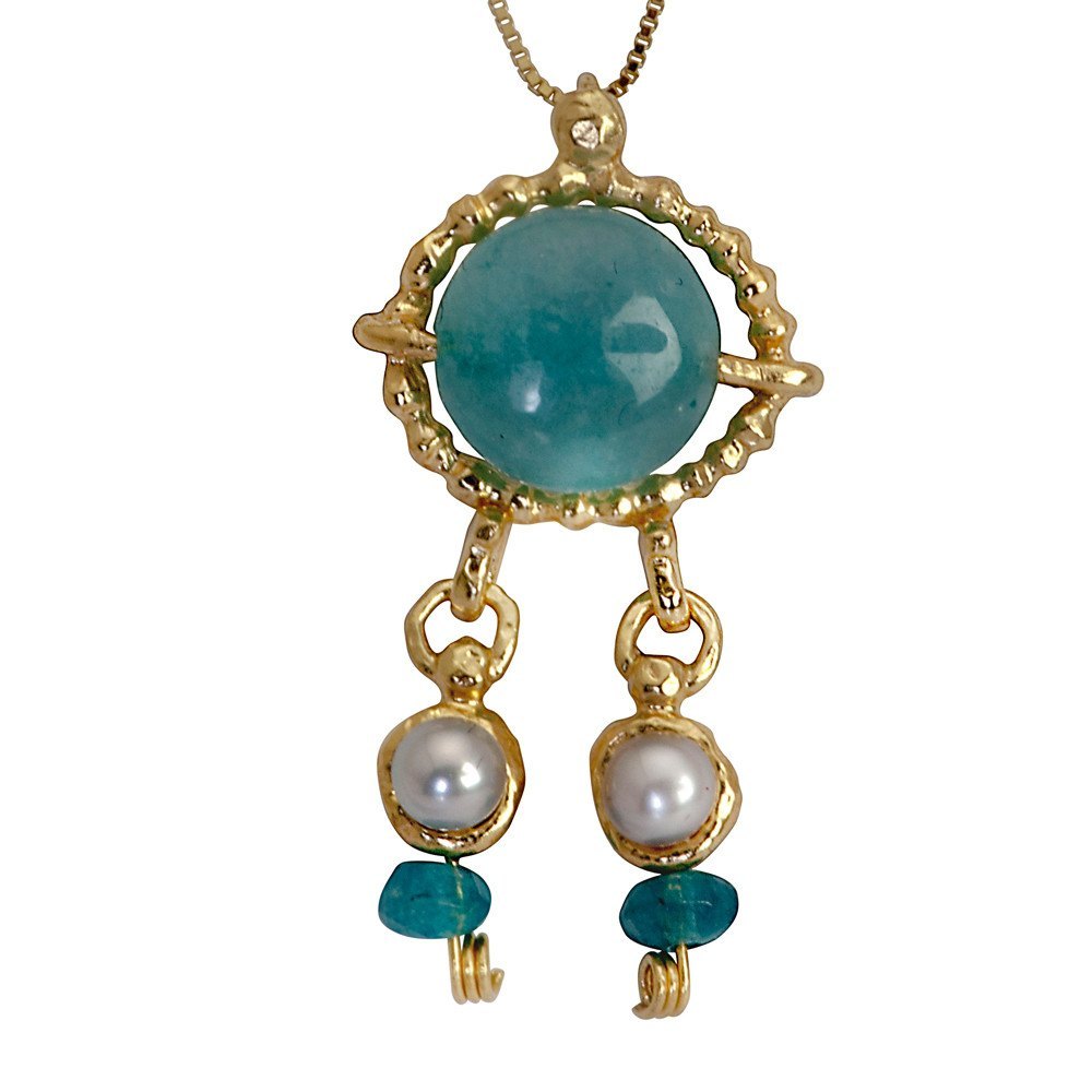 Queen Helene Aqua Quartz Necklace